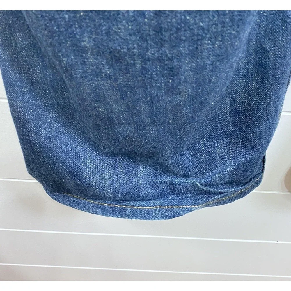 Levis‎ 569 Jeans Mens 42x30 Blue Denim Loose Straight Fit Distressed Dark Wash